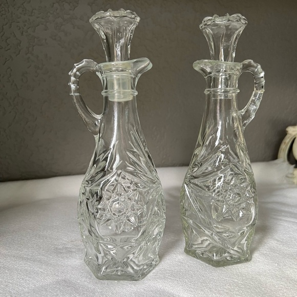 vintage Anchor Hocking Star of David oil or vinegar cruet. - Picture 6 of 6